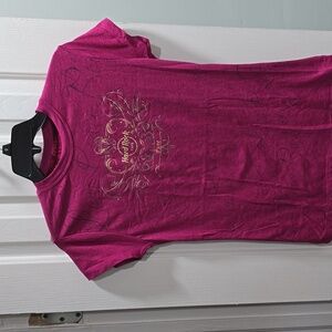Hard Rock Cafe Fuchsia Tee Woman's Size S